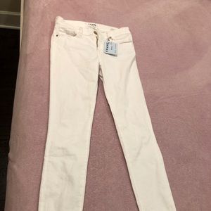 FRAME WHITE MID RISE SKINNY FIT